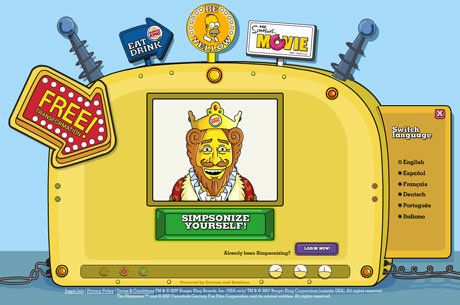 Simpsonize Me Homepage